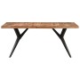 Mesa de comedor de madera maciza de acacia 160x80x76 cm