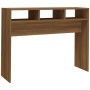 Mesa consola madera contrachapada roble marrón 105x30x80 cm