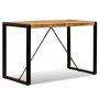 Mesa de comedor de madera maciza de mango rugosa 120 cm