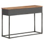 Mesa consola de madera maciza de acacia 110x35x75 cm