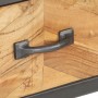 Mesa consola de madera maciza de acacia 110x35x75 cm