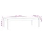 Mesa de centro de madera maciza de pino 110x50x30 cm