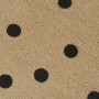 Alfombra de yute tejida a mano de yute estampado lunares 120 cm
