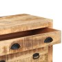 Aparador con ruedas de madera maciza de mango 70x40x75 cm