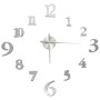Reloj 3D de pared con diseño moderno plateado 100 cm XXL