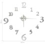 Reloj 3D de pared con diseño moderno plateado 100 cm XXL
