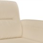 Sofá de 3 plazas de tela de microfibra color crema 180 cm