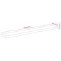 Estante pared rectangular madera acacia borde vivo 180x20x3,8cm