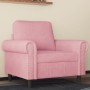 Sillón de terciopelo rosa 60 cm