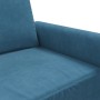Sofá de 2 plazas terciopelo azul 140 cm