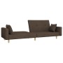 Sofá cama de 2 plazas con dos almohadas tela gris taupe