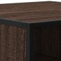 Mesa de centro madera ingeniería metal marrón roble 80x80x30 cm