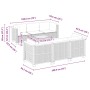 Set sofás de jardín 7 piezas y cojines ratán sintético beige