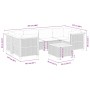 Set sofás de jardín 7 piezas y cojines ratán sintético beige
