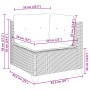 Set sofás de jardín 7 piezas y cojines ratán sintético beige