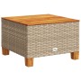 Set de sofás de jardín con cojines 9 pzas ratán sintético beige