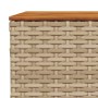Set de sofás de jardín con cojines 9 pzas ratán sintético beige