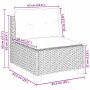 Set de sofás de jardín con cojines 9 pzas ratán sintético beige