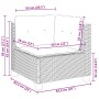 Set de sofás de jardín con cojines 9 pzas ratán sintético beige