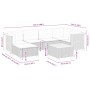 Set sofás de jardín 7 piezas y cojines ratán sintético beige