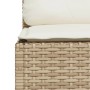 Set sofás de jardín 7 piezas y cojines ratán sintético beige