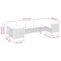 Set sofás de jardín 7 piezas y cojines ratán sintético beige