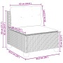 Set sofás de jardín 7 piezas y cojines ratán sintético beige