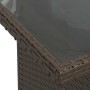 Set sofás de jardín 6 piezas y cojines ratán sintético marrón