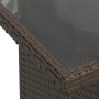 Set sofás de jardín 8 piezas y cojines ratán sintético marrón