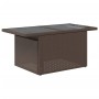 Set de sofás de jardín 11 pzas cojines ratán sintético marrón