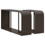 Set de sofás de jardín 11 pzas cojines ratán sintético marrón