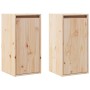 Armario de pared 2 uds madera maciza de pino 30x30x60 cm