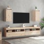 Armario de pared 2 uds madera maciza de pino 30x30x60 cm