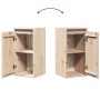 Armario de pared 2 uds madera maciza de pino 30x30x60 cm