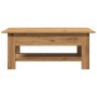 Mesa de centro madera ingeniería roble artesanal 102x55x42cm