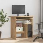Escritorio de madera de ingeniería roble artisan 80x45x74 cm