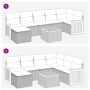 Set de sofás de jardín y cojines 8 piezas ratán sintético beige