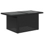 Set de sofás de jardín y cojines 10 pzas ratán sintético negro