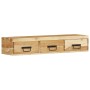Mueble de TV de pared madera maciza de acacia 100x30x19 cm