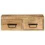Mueble de TV de pared madera maciza de mango rugosa 60x30x19 cm