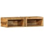 Muebles de TV de pared 2 uds madera maciza de mango rugosa