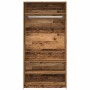 Armario de madera ingeniería envejecida 100x50x200 cm