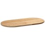 Tablero de mesa ovalado madera maciza de roble 80x40x2 cm