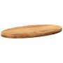 Tablero de mesa ovalado madera maciza de roble 80x40x4 cm