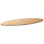 Tablero de mesa ovalado madera maciza de roble 140x60x2 cm