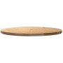 Tablero de mesa ovalado madera maciza de roble 100x50x4 cm