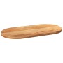 Tablero de mesa ovalado madera maciza de roble 120x60x4 cm