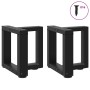 Patas de mesa de centro en forma de T 2 uds acero negro