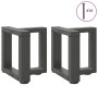 Patas de mesa de centro en forma de T 2 uds acero antracita
