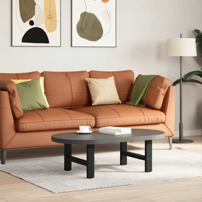 Patas para mesa de centro de acero negro 2 uds 30×50 cm